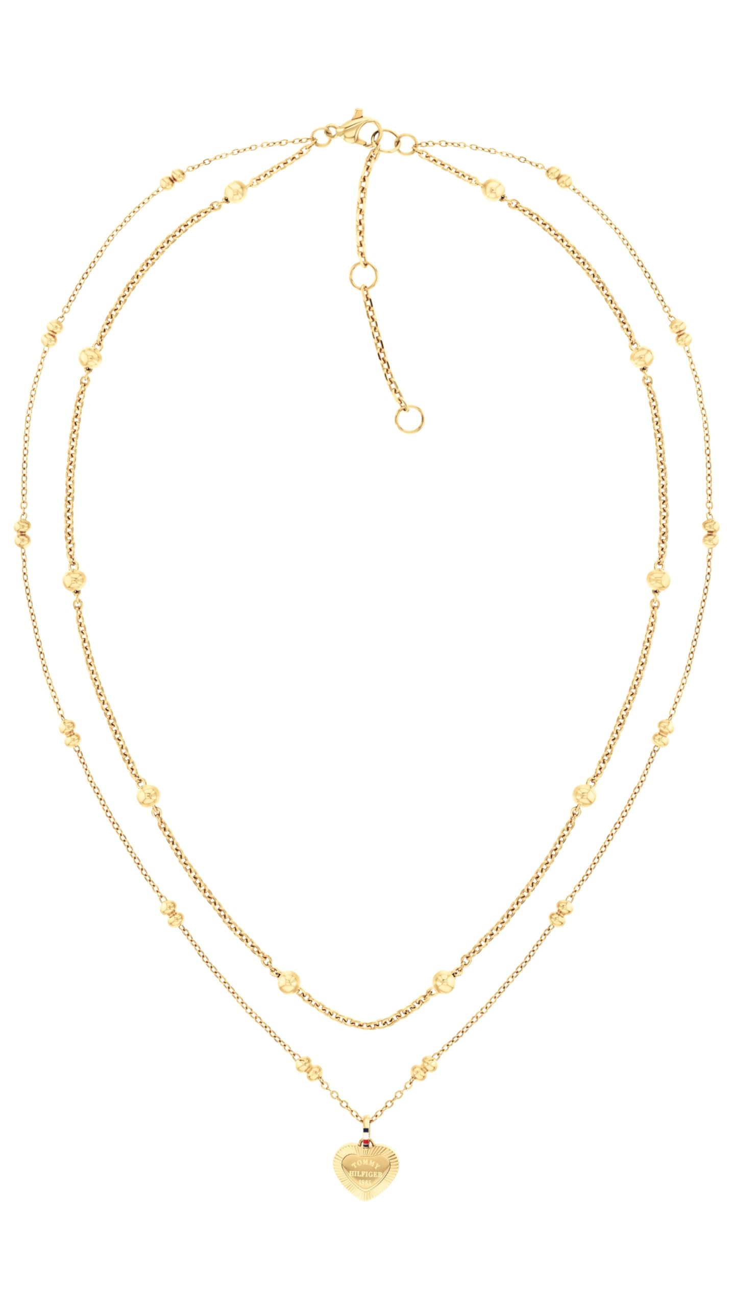 Tommy Hilfiger Womens Gold Plated Layered Chain Necklace
