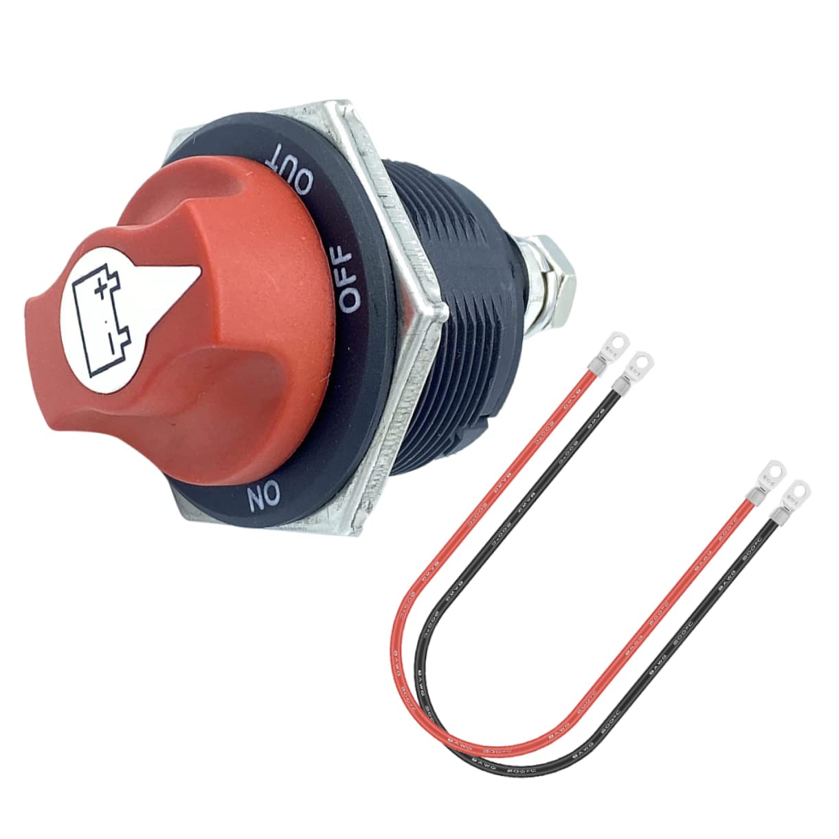 Vaguelly 1Set Battery Disconnect Switch Heavy Duty Power Cutoff Isolator for Cars Rvs Atvs and Boats Easy Operation Durable with Heavy Duty Wire
