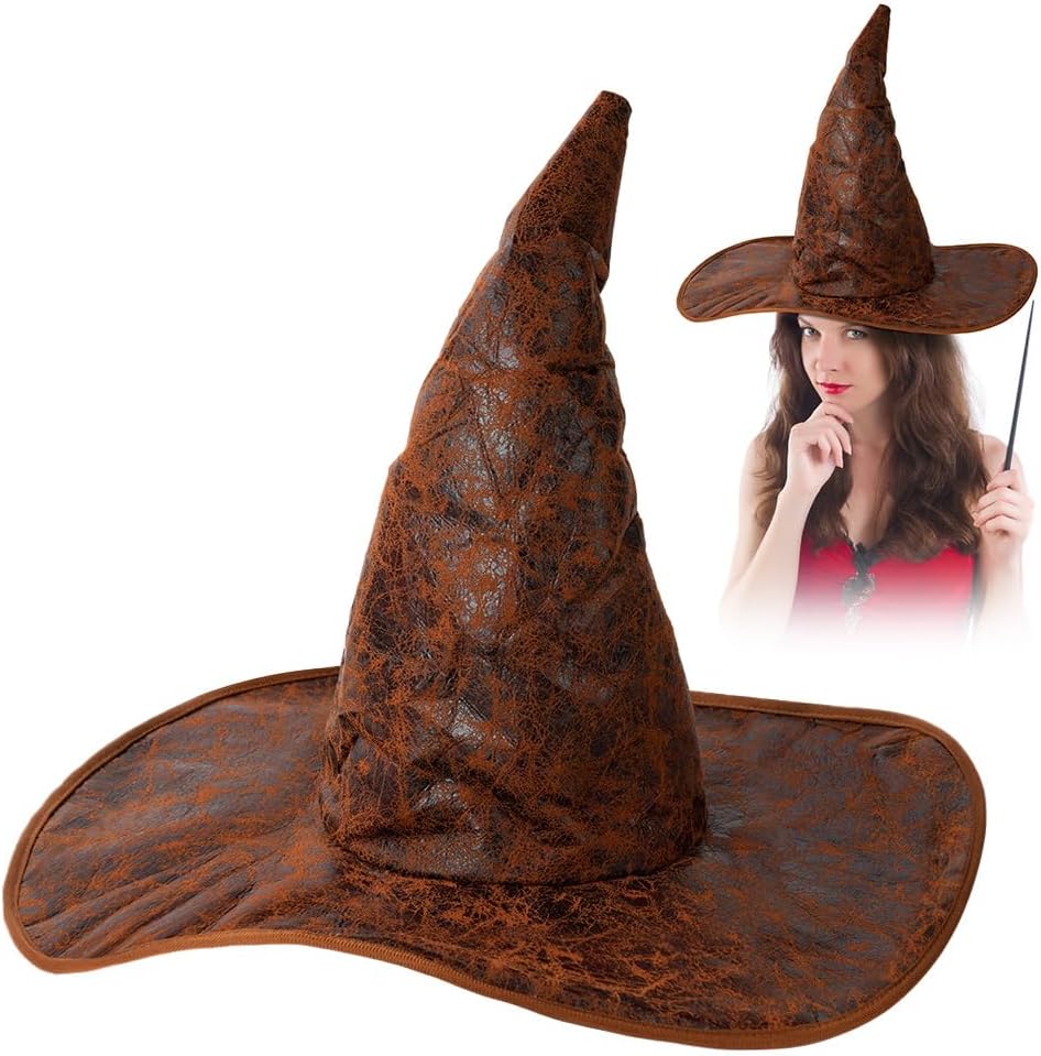 AOMIG Halloween Witch Hat, Wide Brim Wizard Hat Costume Cosplay Party