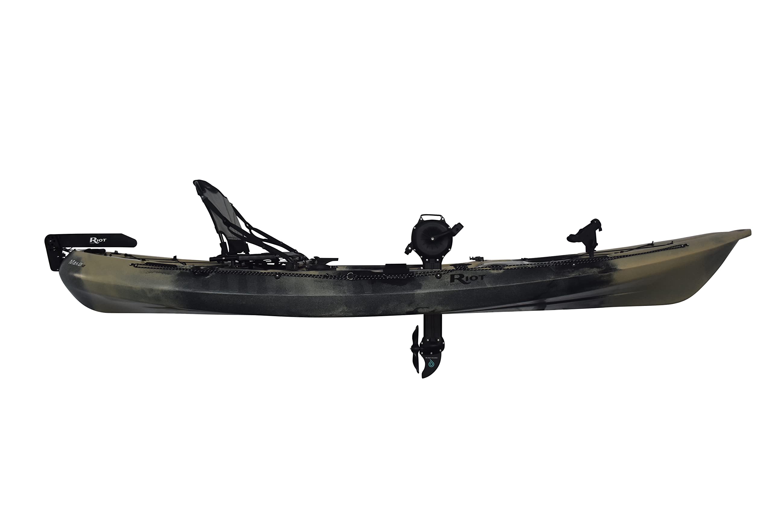 Amazon | Riot Kayaks Mako 12フィート アングラーフィッシングヤック 