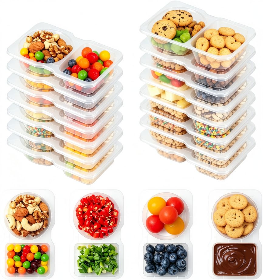15 Set Reusable Snack Containers with Lids