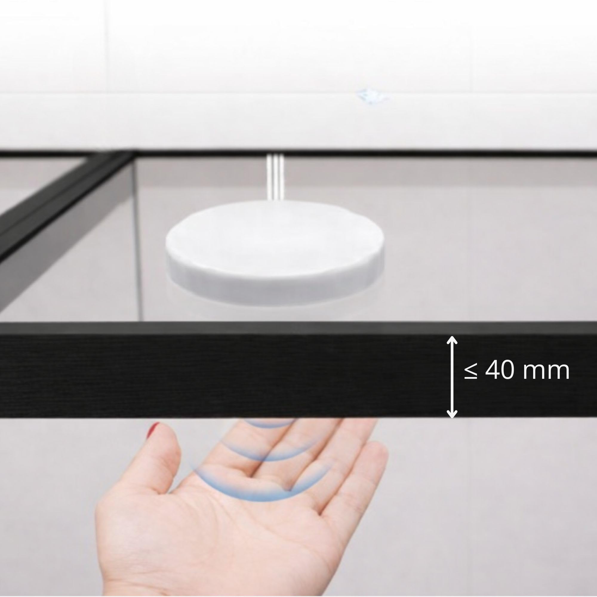 Interrupteur Tactile Invisible LED 12-24V Commande De Lumière Sous Plan De Travail 60W Capteur Sensitif Extra Plat Pour Éclairage LED Cuisine Sous Meuble Interrupteur Sans Contact