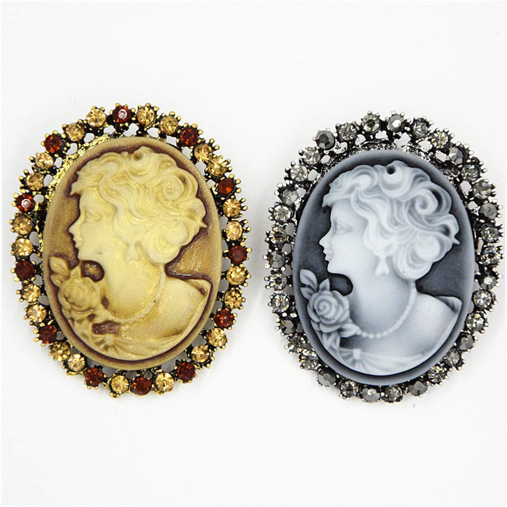 Broche Fantaisie Vintage Strass – Bijou Rétro élégant – Occasion