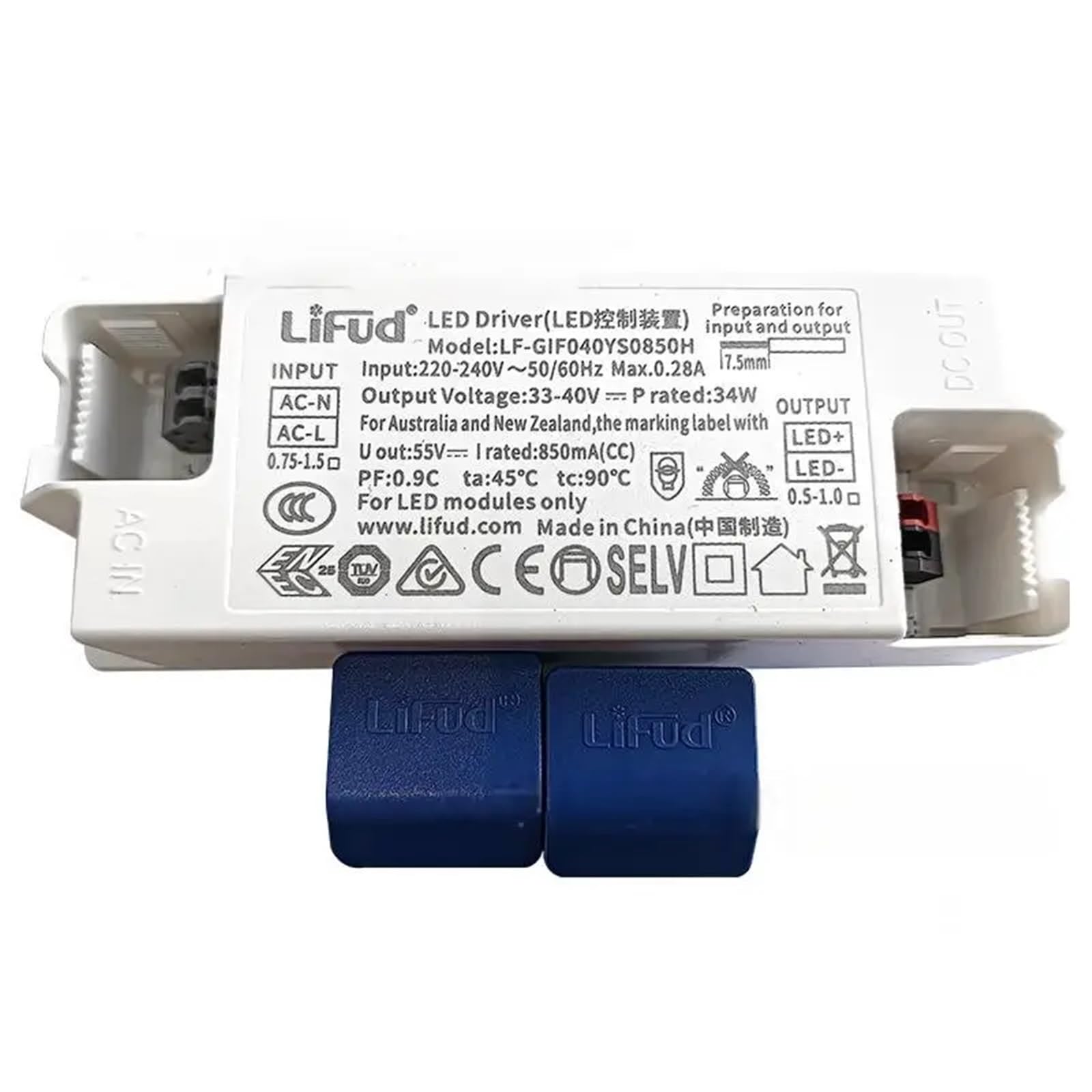 FCARUMIQP Panel Light Flicker Free LED Driver 30-40V 800mA 900mA 950mA 1000mA 1050mA 1200mA 1300mA 1400mA 1500mA Power Supply(Lf-gif040ys0850h)