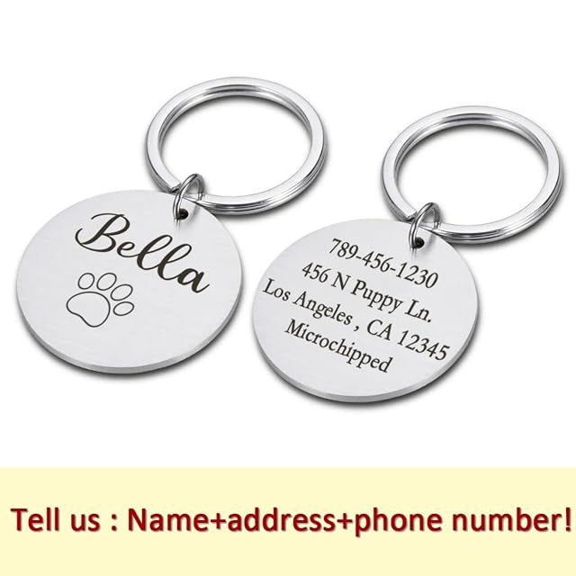Foto 5 de 7 de Médaille Personnalisée Pour Collier De Chien, étiquettes D'identification D'adresse Pour Chiens