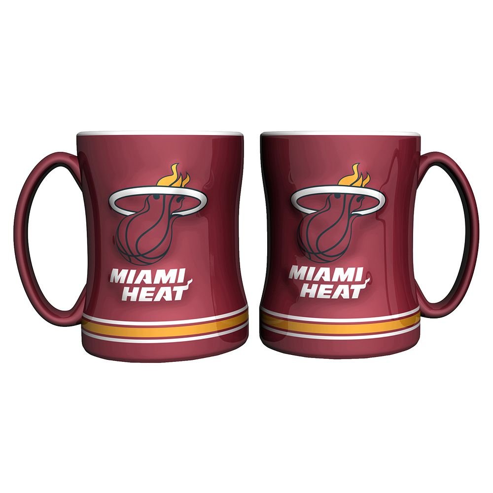 Boelter Brands NBA Miami Heat 298521 Coffee Mug, Team Color, 14 oz