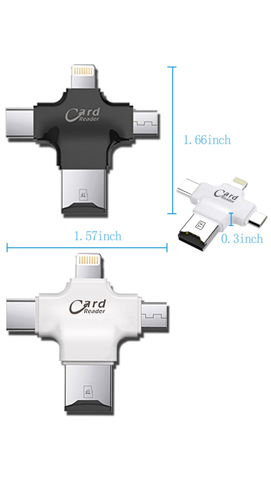 Lettore Di Schede 2 IN 1 USB 3.0 Micro SD TF Card Lettore Di Memoria Multi-card Adattatore Simultaneo Di Schede SD/TF Writer Dual - Foto 11