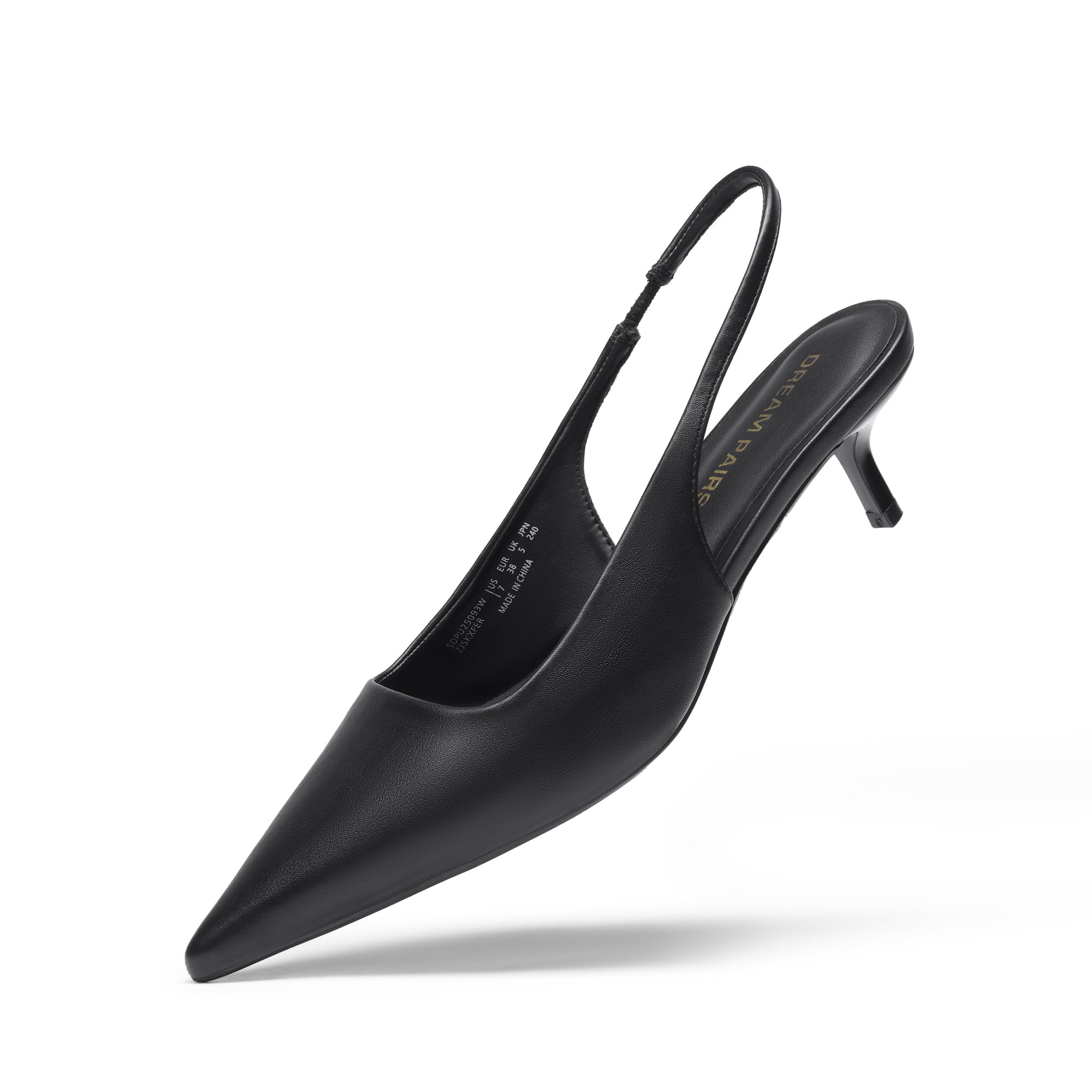 DREAM PAIRS Scarpe da Donna Slingback con Tacco | Scarpe décolleté comode con tacco da 4,5 cm e punta a punta – Eleganti, adatte a matrimoni, feste e lavoro