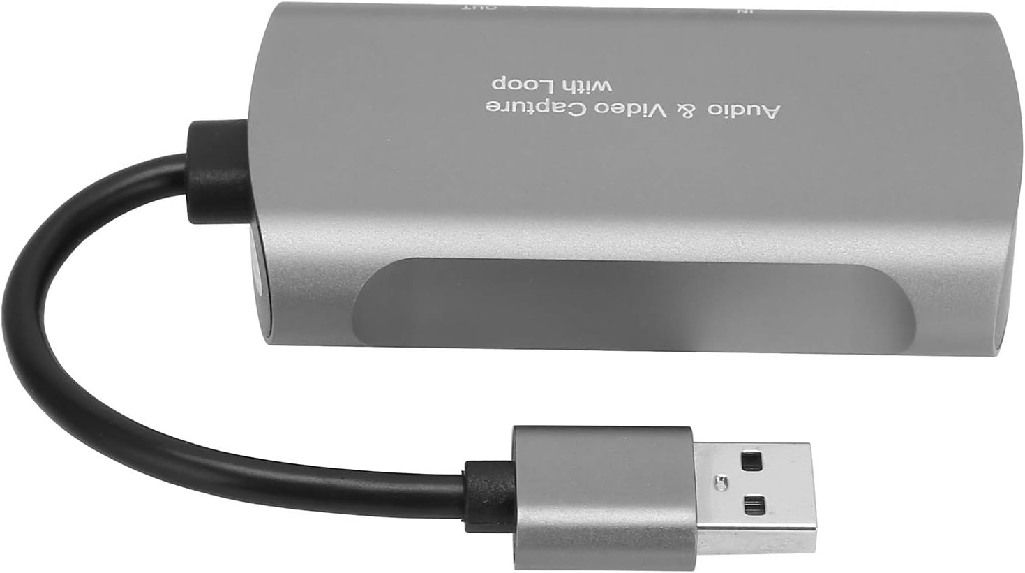Z31 1080P Video Audio Capture Card HD Multimedia Interface USB 2.0 Loop Output Aluminum Alloy ABS Ultra Thin Portable for Game Recording and Conference Recording