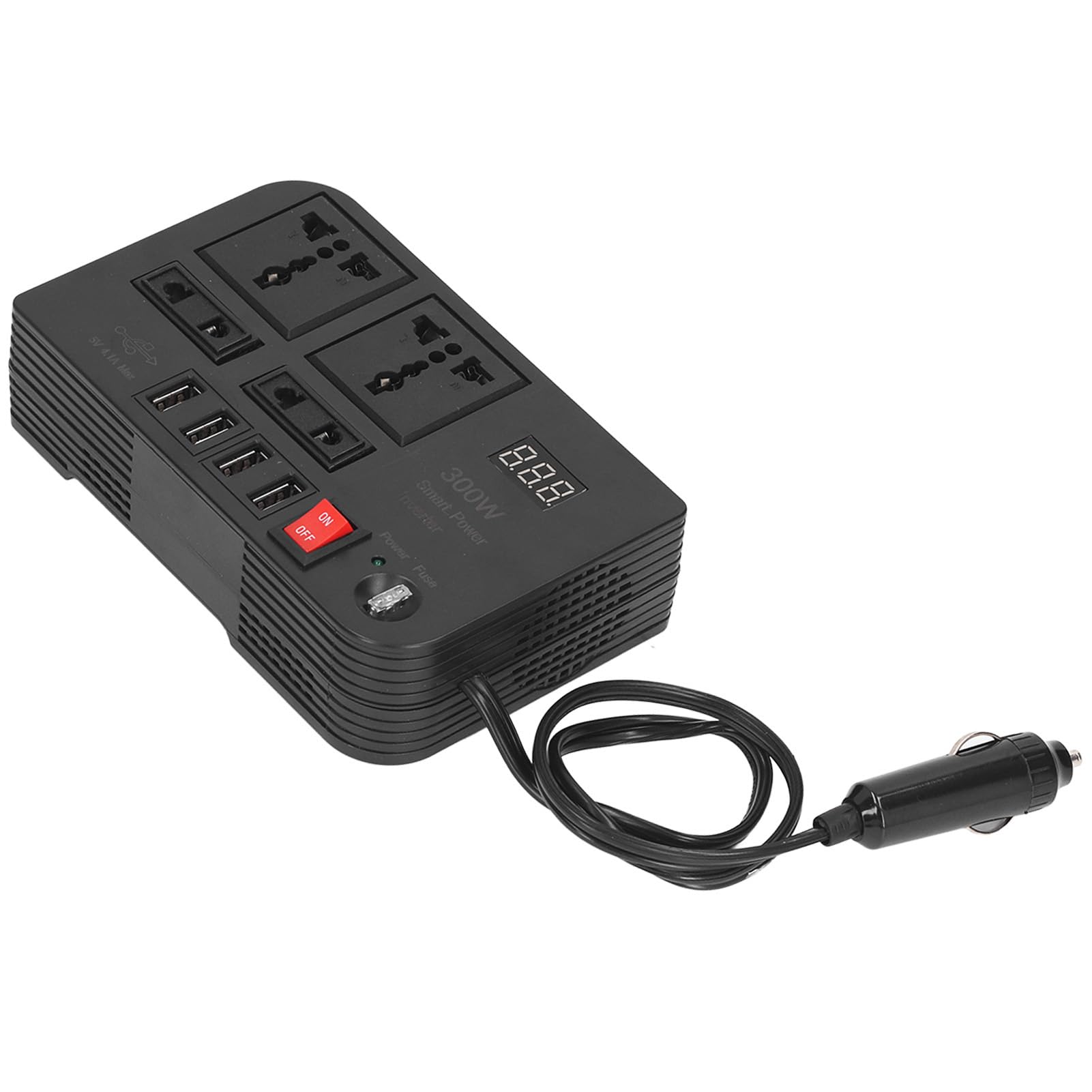 Inversor de Onda sinusoidal modificada LCD de 12 V CC a 220 V CA, convertidor de Alta Potencia Multifuncional para Coche, 300 W