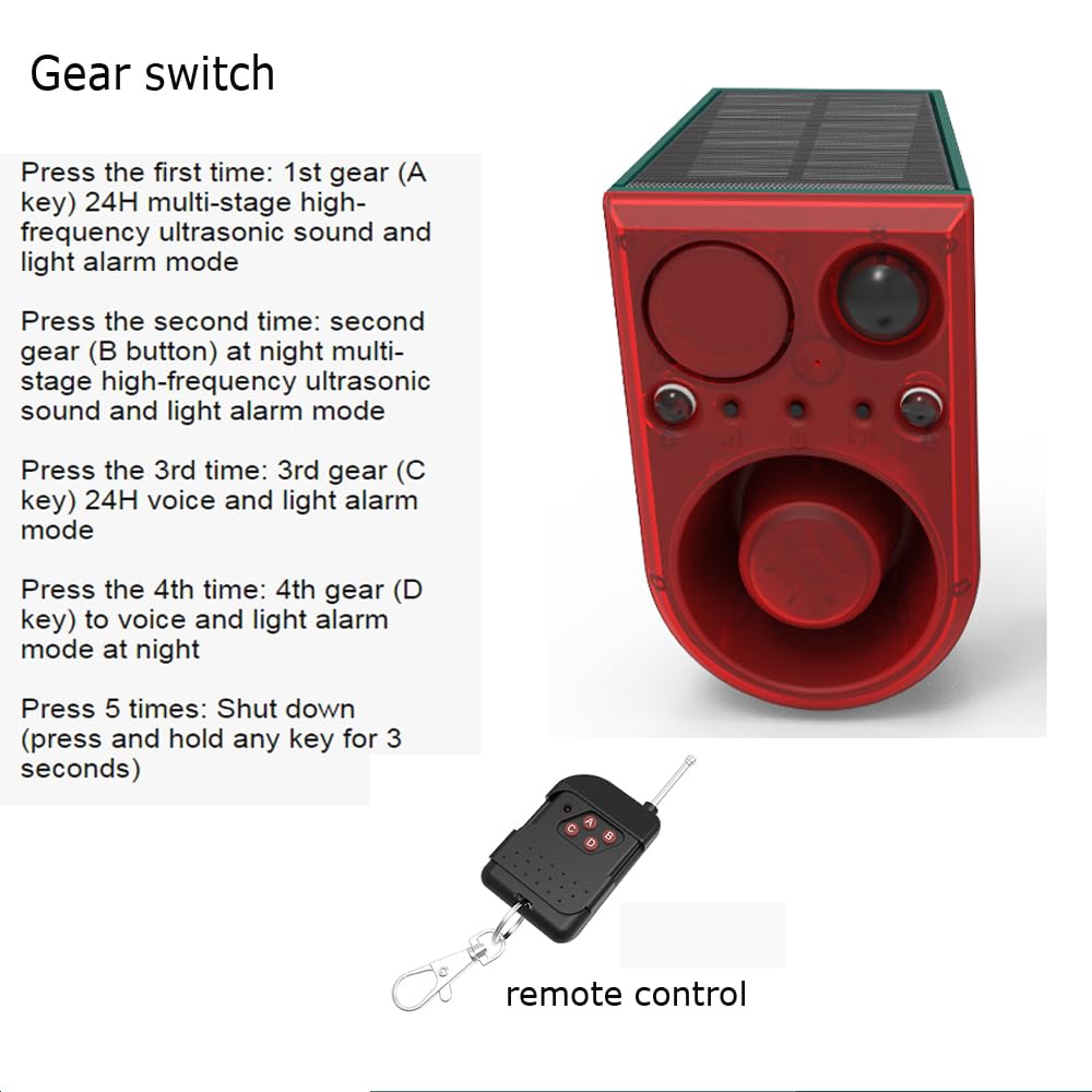 Alarma solar con sensor de movimiento para exteriores (paquete de 4)
