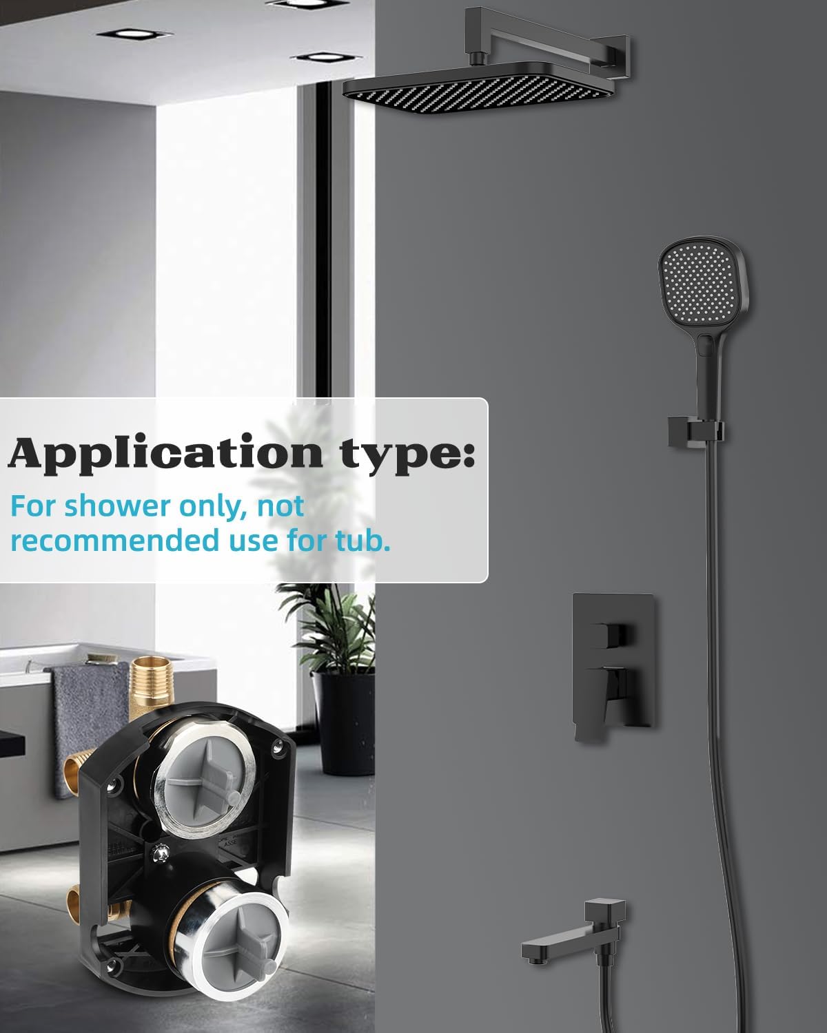 R22000 Shower Valve with Diverter 3-Way 6-Way Rough in Valve, R22000 Universal Rough-In Shower Valves Kit with Integrated Diverter, Brass Body - Image 7