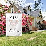 Eid ul Adha Mubarak Muslims Funny sheep House Flag Vibrant Outdoor Decorative Flag Double Sided for Patio Lawn Home Outdoor Decor 28'x40'
