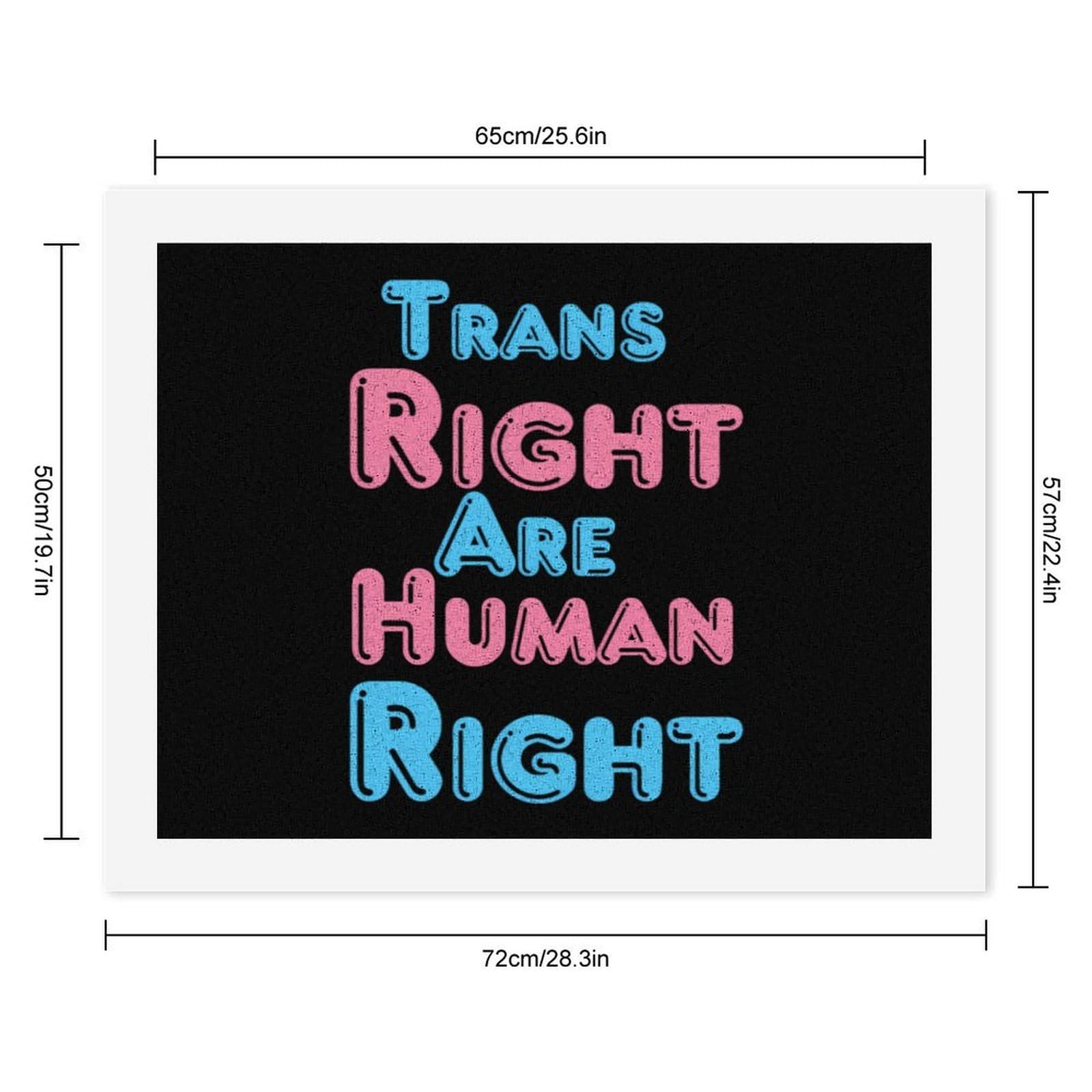 Malen nach Zahlen, Motiv: Trans Rights are Human Rights für Erwachsene, Anfänger, bunt, DIY, einfaches Malen für Zuhause, Wanddekoration