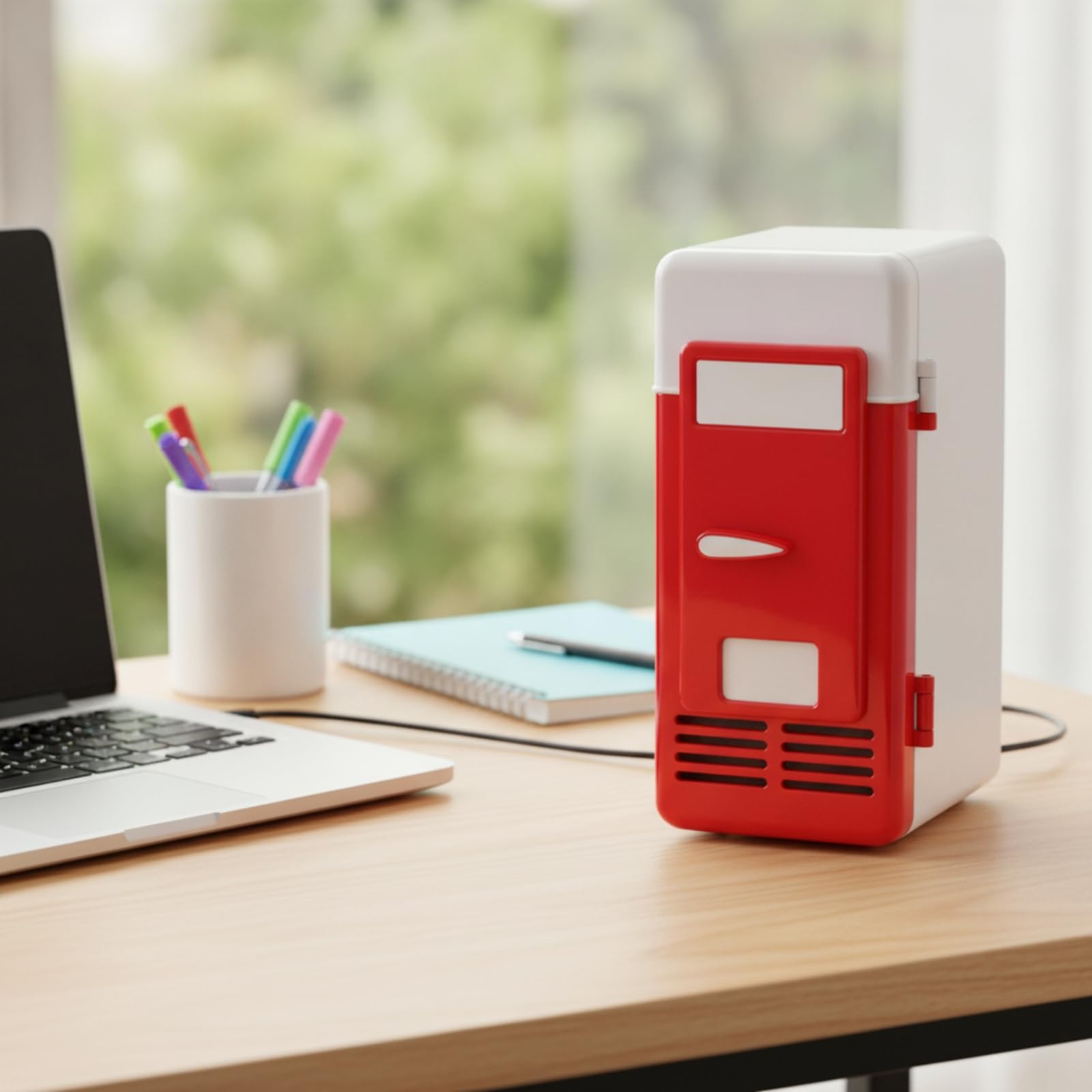 Mini Frigorifero USB Portatile da Scrivania con Raffreddamento E Riscaldamento per Lattine in per Ufficio E Camera da Letto Adatto per Uso Personale E Regalo
