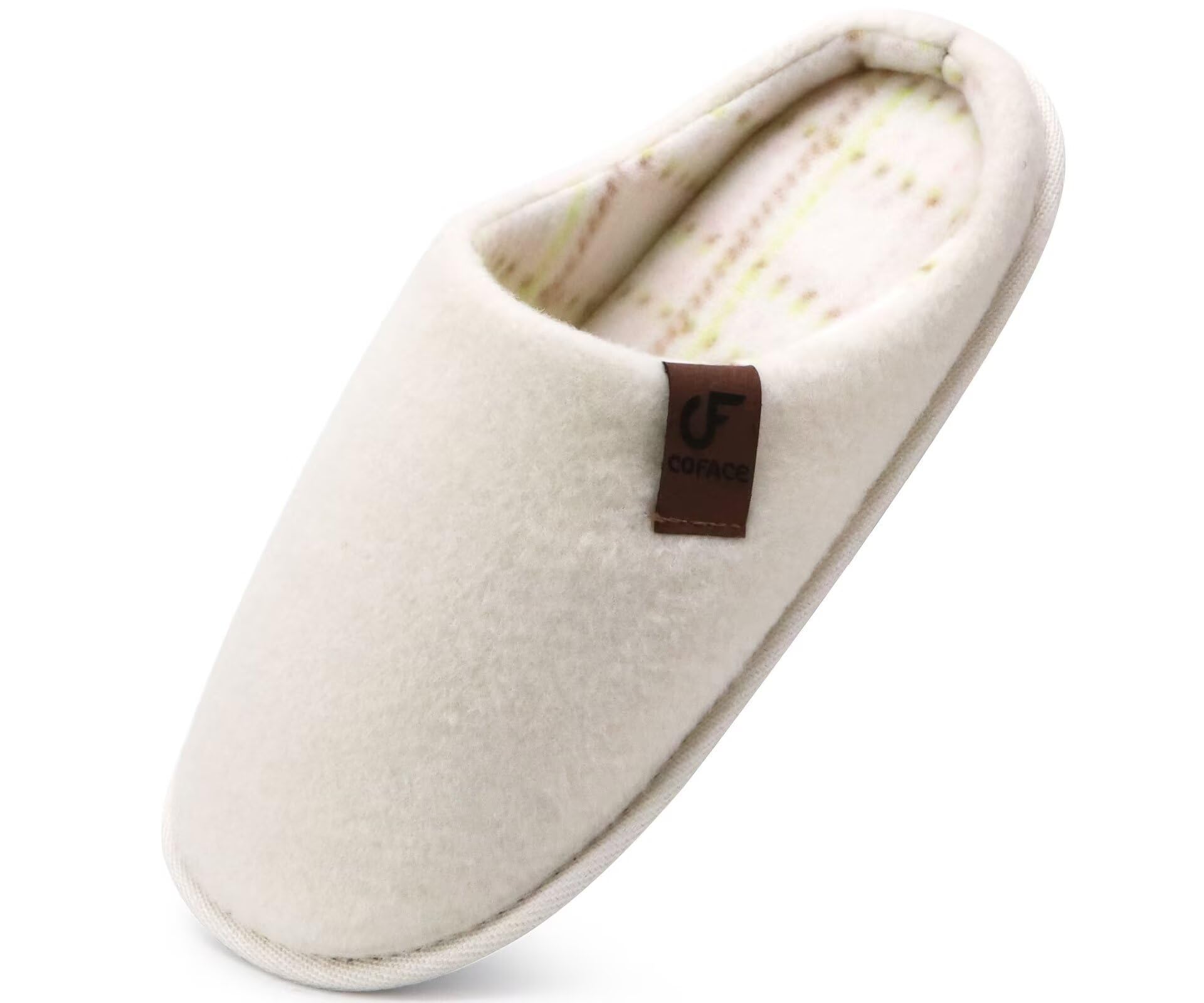 COFACE Unisex Mens Womens Cozy Memory Foam Scuff Slippers Casual Slip On Warm House Shoes Indoor/Outdoor Felt Sandal Slippers Size 4-15