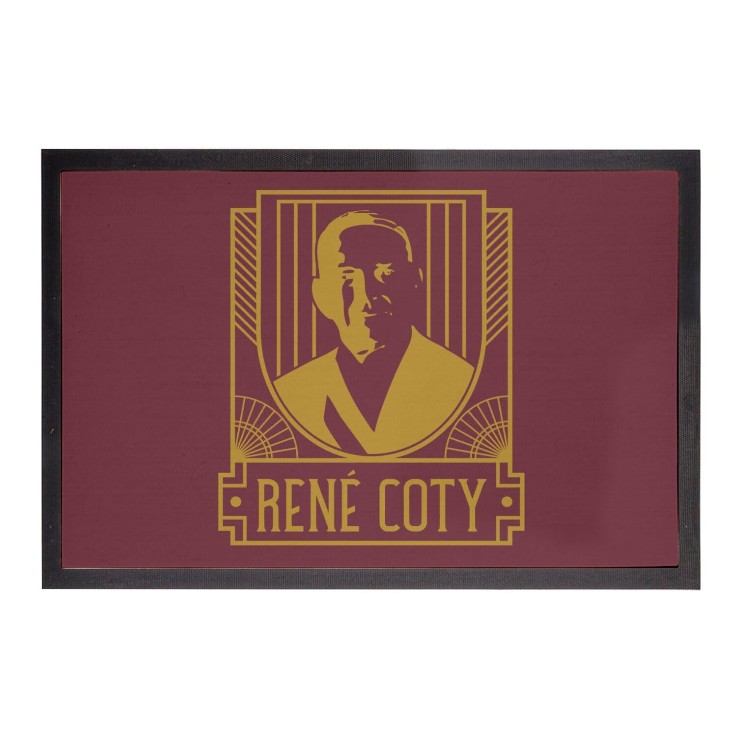 Paillasson rouge René Coty 60x40 chic et luxe pour une entrée élégante