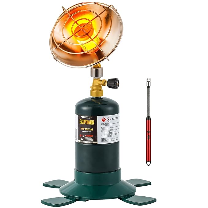 Propane Heater with Windproof USB lighter, Gas Heater Camping