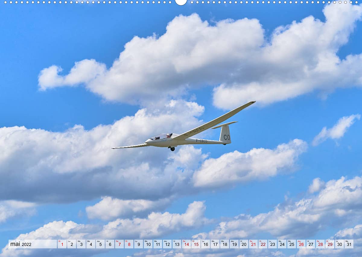 Voler en silence - la passion du vol à voile (Premium, hochwertiger DIN A2 Wandkalender 2022, Kunstdruck in Hochglanz): Libre comme l'air, sans ... thermique... (Calendrier mensuel, 14 Pages )
