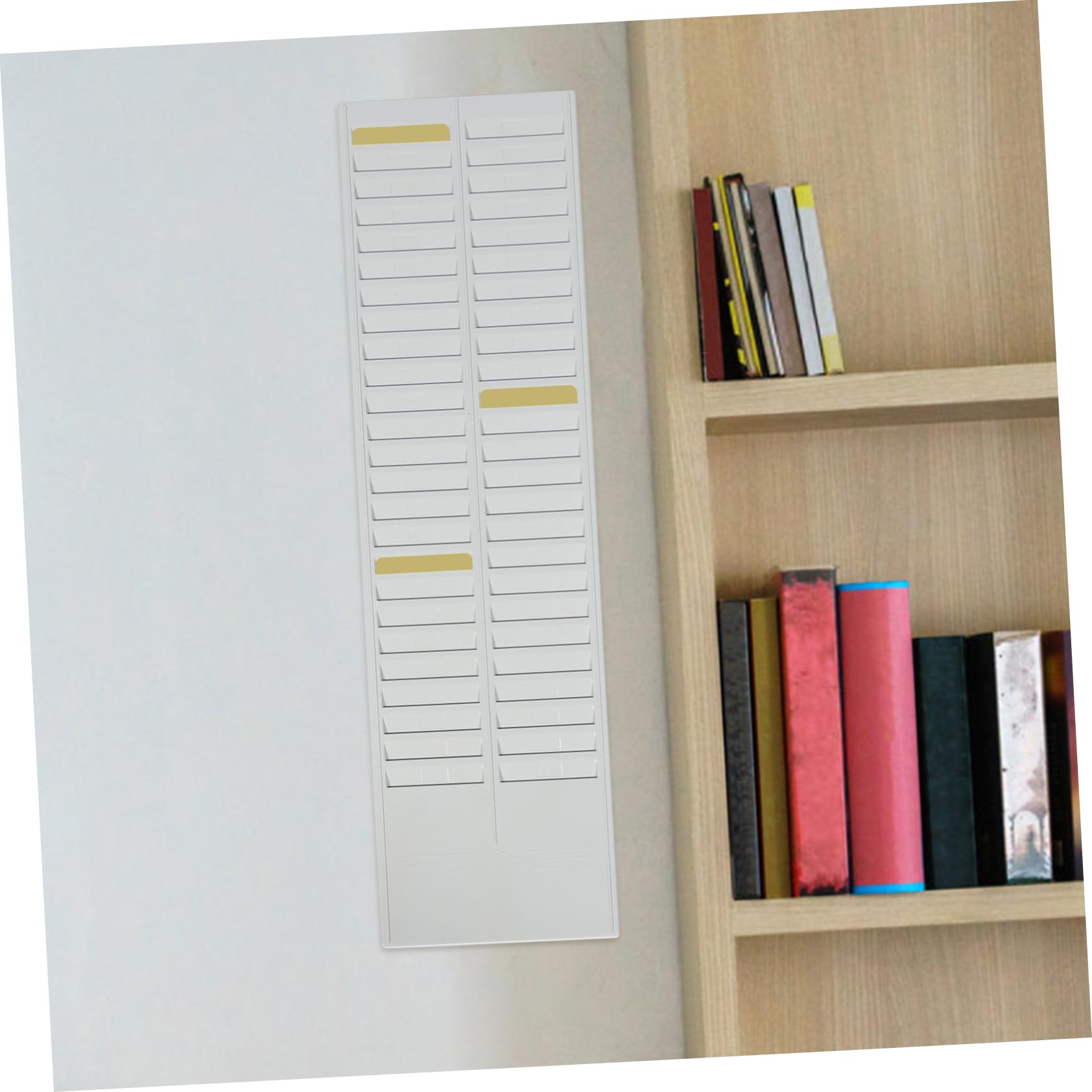 Porta Carte in Plastica Nero da 50 Posti per Tessere e Badge | Ufficio e Fabbriche, Resistente e Robusto, Adatto a Schede Presenza e Cartellini