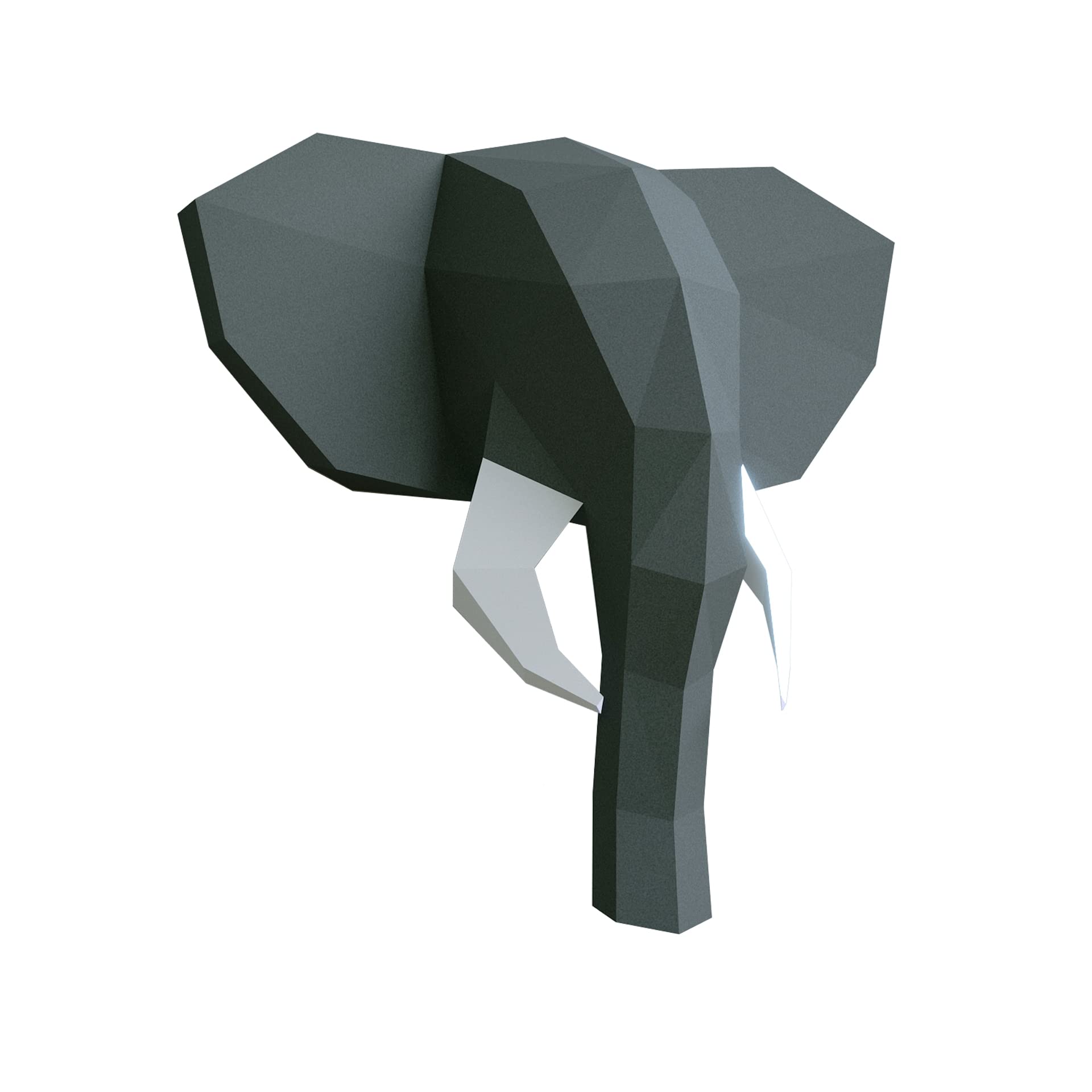 Yona DIY Elephant Papercraft kit, Abstract Low Poly Animal DIY kits, Home decor, kids crafts kits, Gift, origami 3D, Paper sculpture, 3D Puzzle, Papercraft set for adults
