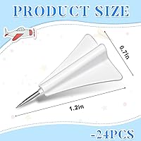 Vista 2 de Harloon 24 alfileres de papel para avión para mapa, pasadores de cubículo de metal, tachuelas creativas para tablero de corcho, chincheta