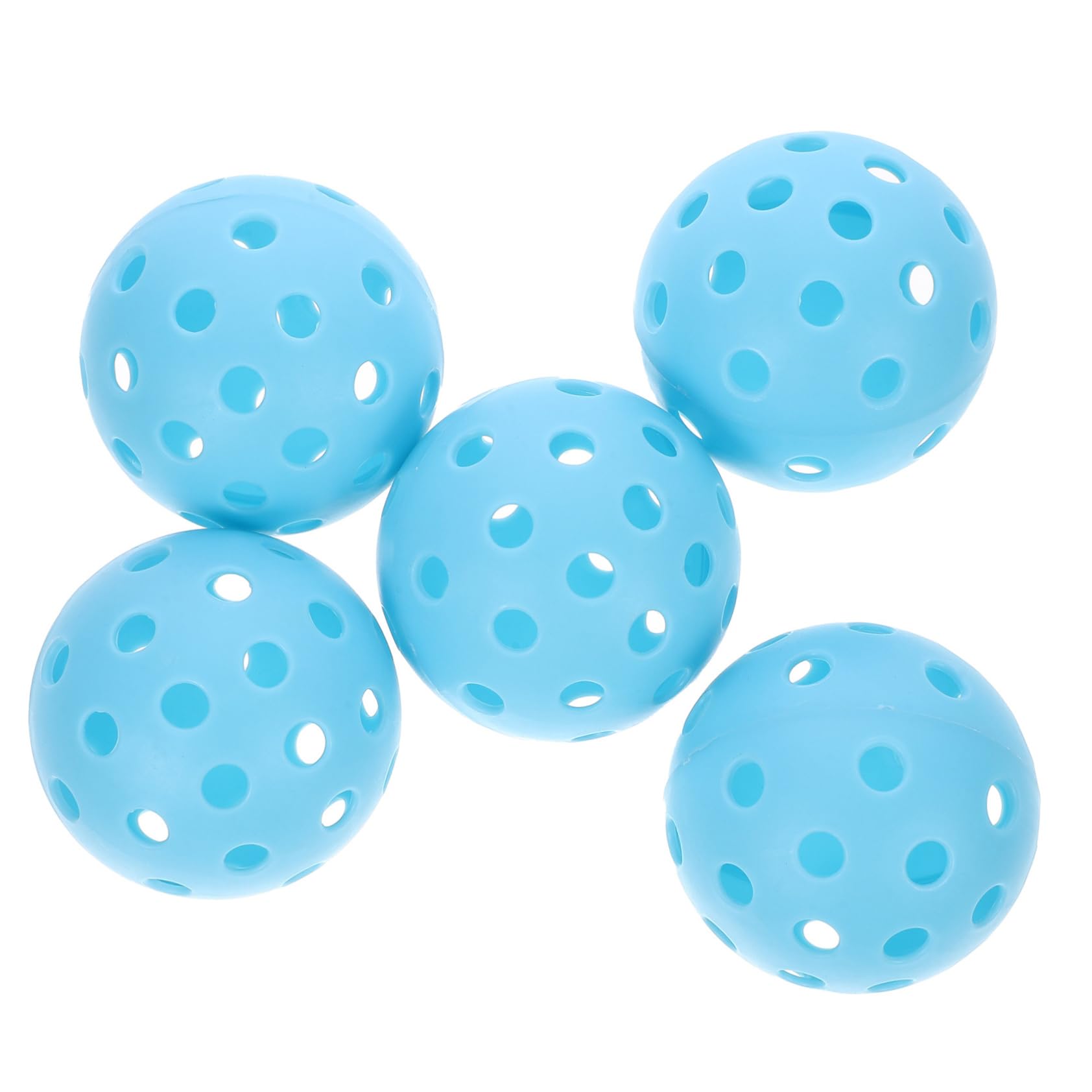 POPETPOP 5pcs Lightweight Wear Resistant Hole Balls Multi Function Practice Golf Balls for Indoor and Outdoor Training Portable Durable Bright Colors
