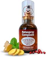 Spray de Própolis Verde e Mel, Sabor Romã, Gengibre e Menta, Auxílio Natural ao Sistema Imunológico com sabor dellicioso. Marca Natucentro.