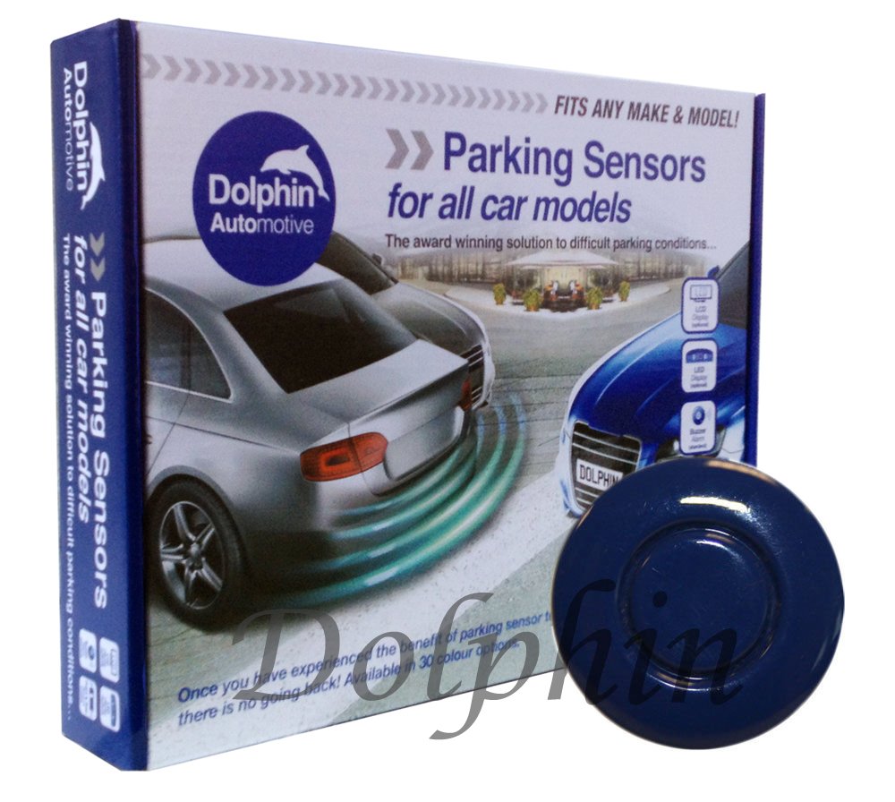 Dolphin Automotive DPS400 Reverse Parking Sensors Auto Express Award Winning 4 Ultrasonic Radar Sensors Kit Audio Alert System Matt & Gloss Black +30 More Colours (Gloss Black) — view 12