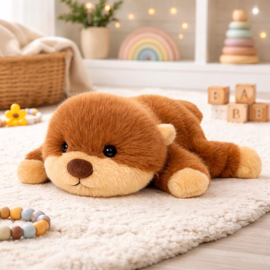 Adorable Plush Otter Stuffed Animal Soft Otter Plush Toy Cute Birthday Gift for Boys Girls Kids Toddlers