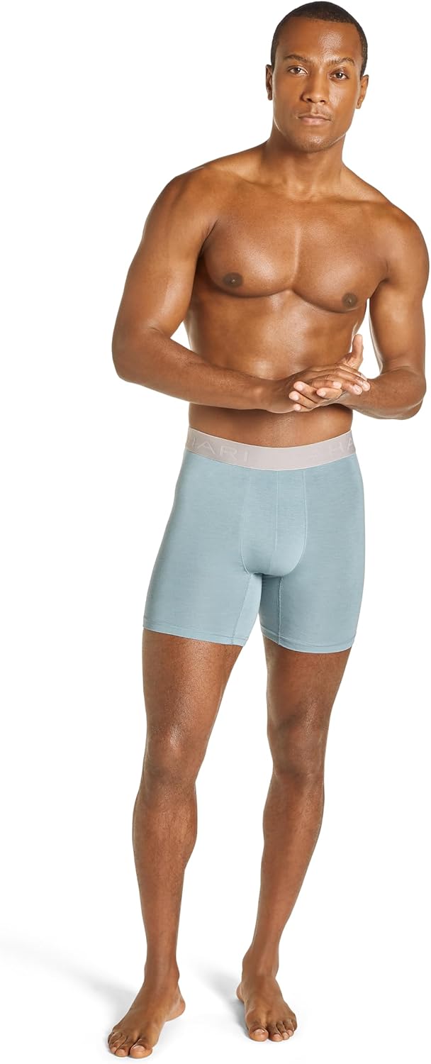 TAHARI Mens Microfiber Boxer Briefs Pack of 4, Luxe Microfiber Underwear for Men, Smooth Stretch Rayon - Image 3