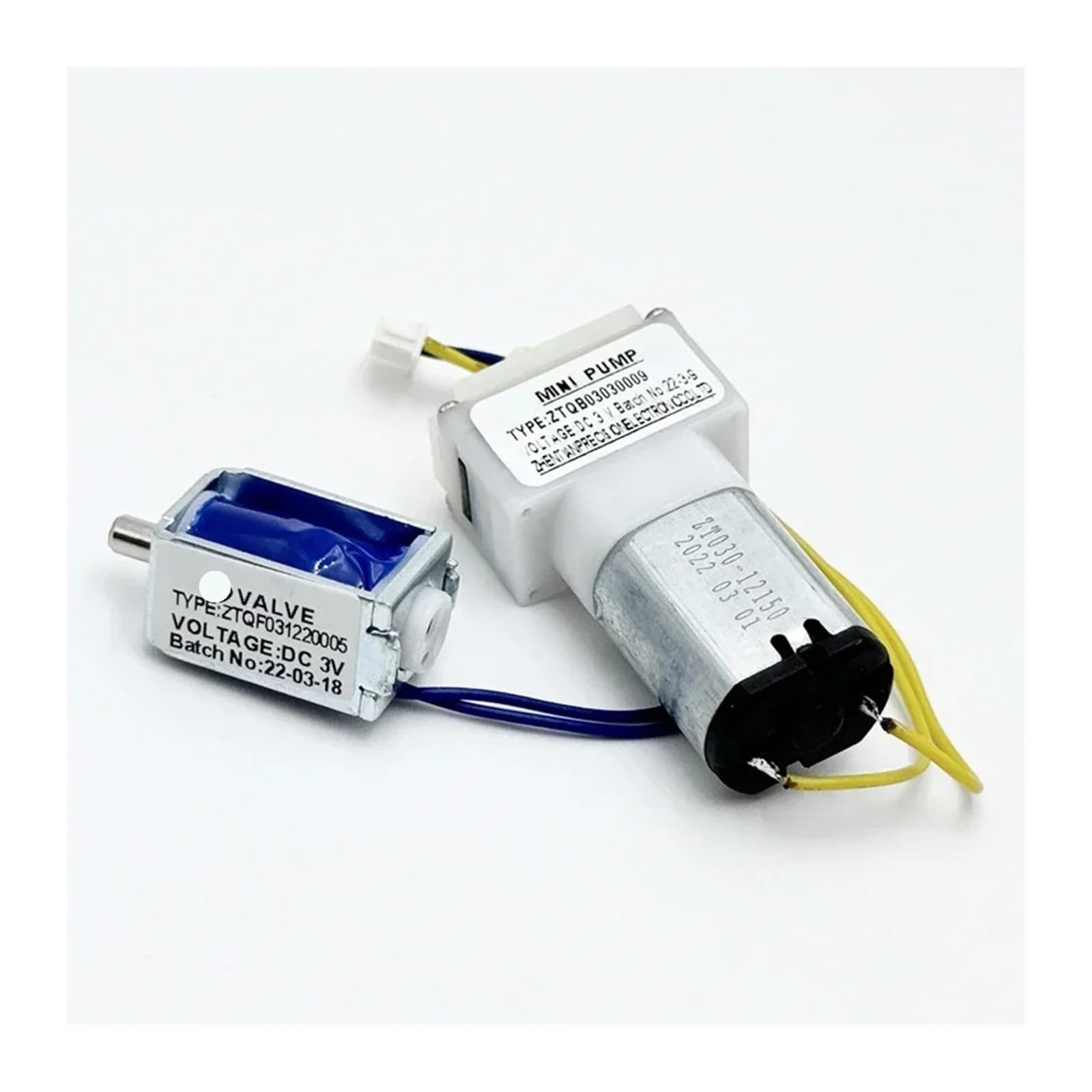 AARTERZZA Starter Air Pump 030 Mini 3V DC 3.7V + Normally Open Solenoid Valve and Air Pump Bleeder