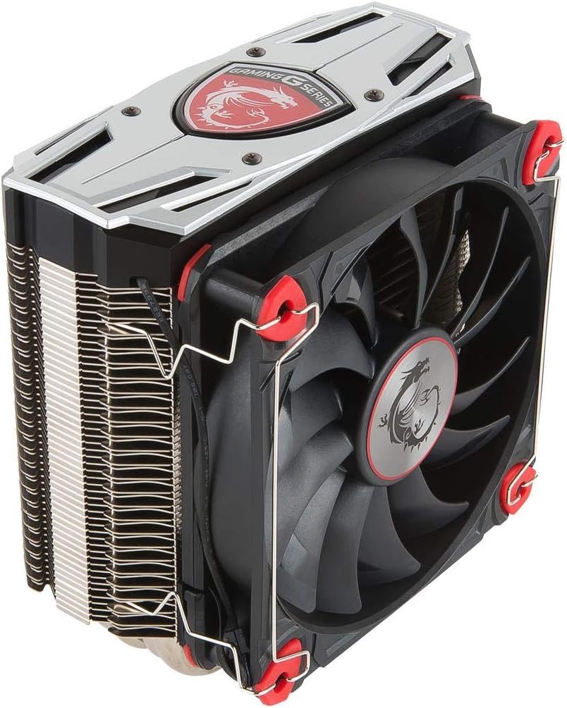 MSI Core Frozr L CPU Air Cooler, Dual Fans Support, AMD/Intel Socket, Nickel-Plated Copper Base Plate, 120mm MSI Torx Fan Included, Silver/Black