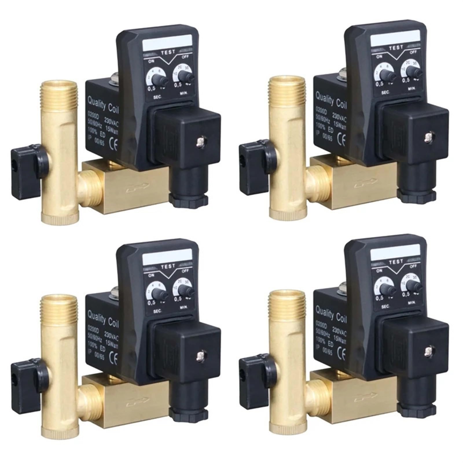 MXXDMOPD 4Pcs 1/2 Inch Dn15 Electric Timer Auto Water Valve Solenoid Electronic Drain for Air Compressor Condensate