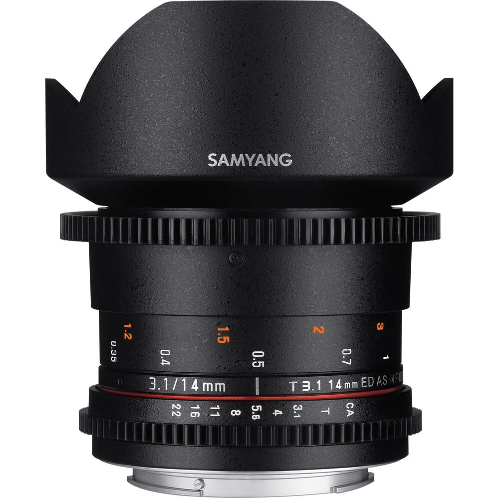 Amazon.com : Samyang 14mm T3.1 VDSLRII Cine Wide Angle Lens for