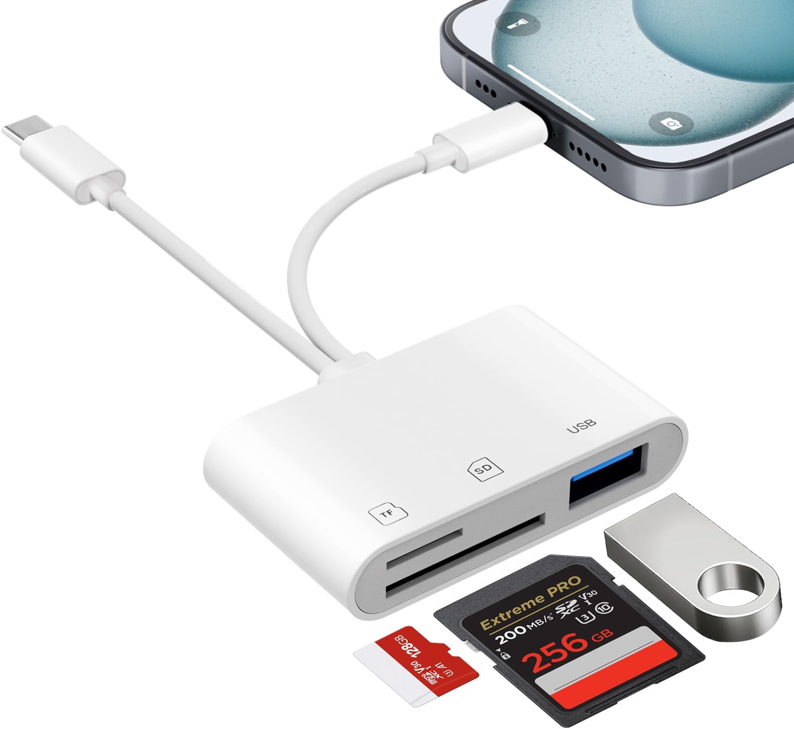 SD Kartenleser Für IPhone & USB-C - Dualer Adapter Für SD/Micro SD Karten
