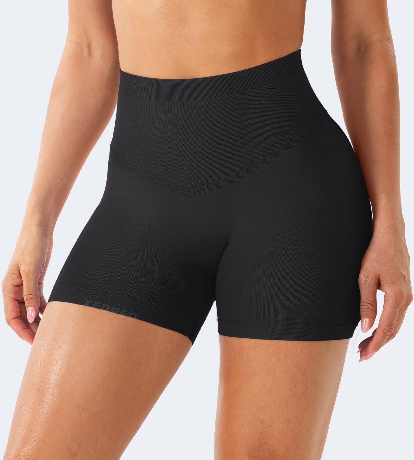 YEOREO Sport Shorts Damen 4.5" Invisible Scrunch Butt Gym Shorts Hoch Taille Booty Yoga Workout Kurze Leggings