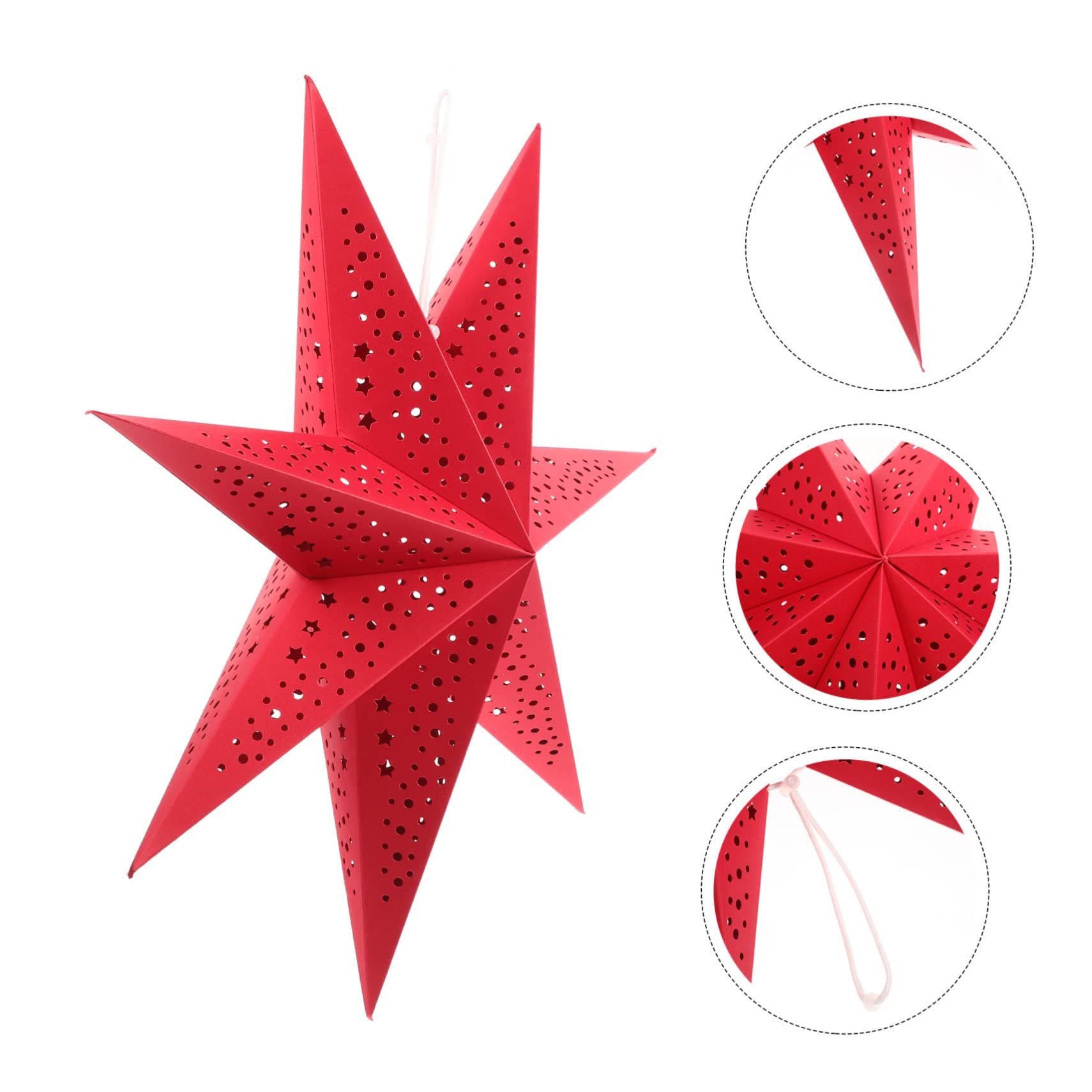 Uonlytech 9pièces Abat-jours Étoile Pour Noël Suspension Lumineuse Créative Étoile Décoration De Plafond Élégante