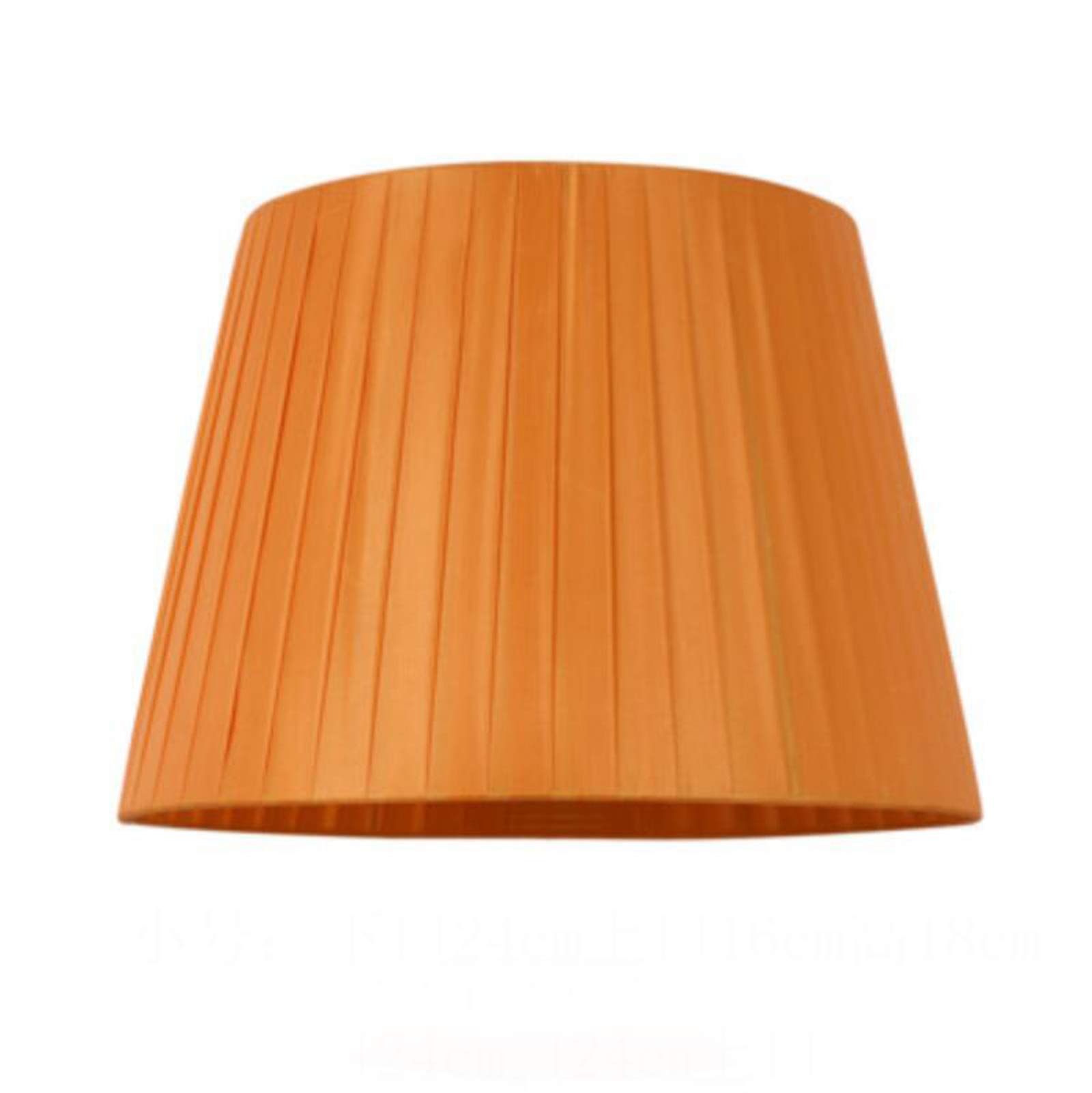Runder, Sich verjüngender Trommellampenschirm – Stoff aus Baumwolle und Leinen – E27-Tisch-/Stehlampensockel und Lampenabdeckung für Pendelleuchten (Orange 40 cm)