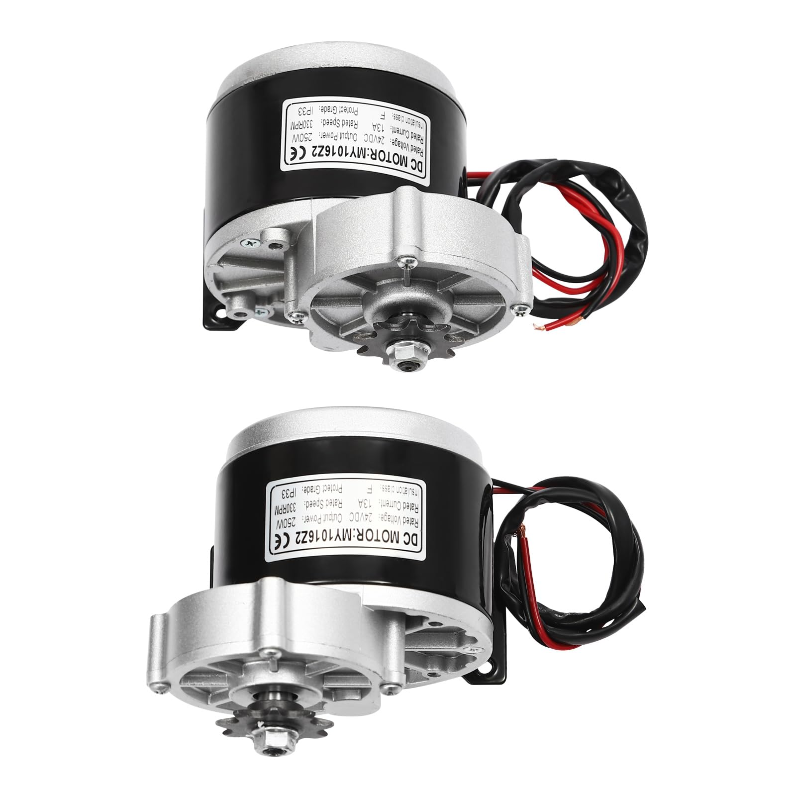 Kit di conversione per carrello elettrico, 250 W, 24 V, 370 giri/min, velocità a vuoto, motore Drive Air Wheel Conversion Kit 330 rpm, velocità nominale set doppia ruota IP33, bicicletta elettrica da