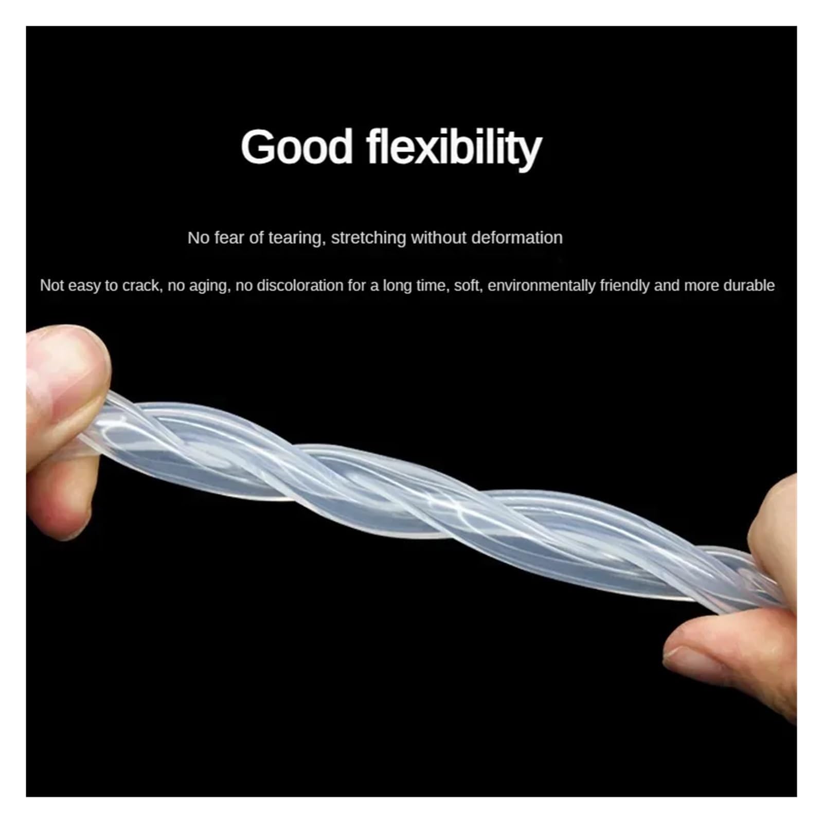 Tubo de silicona transparente flexible de 1/5/10M ID0.5-12mm | Nontoxic Water Connector for Aquarium(10 METERS_ID 6MM X 12MM OD)