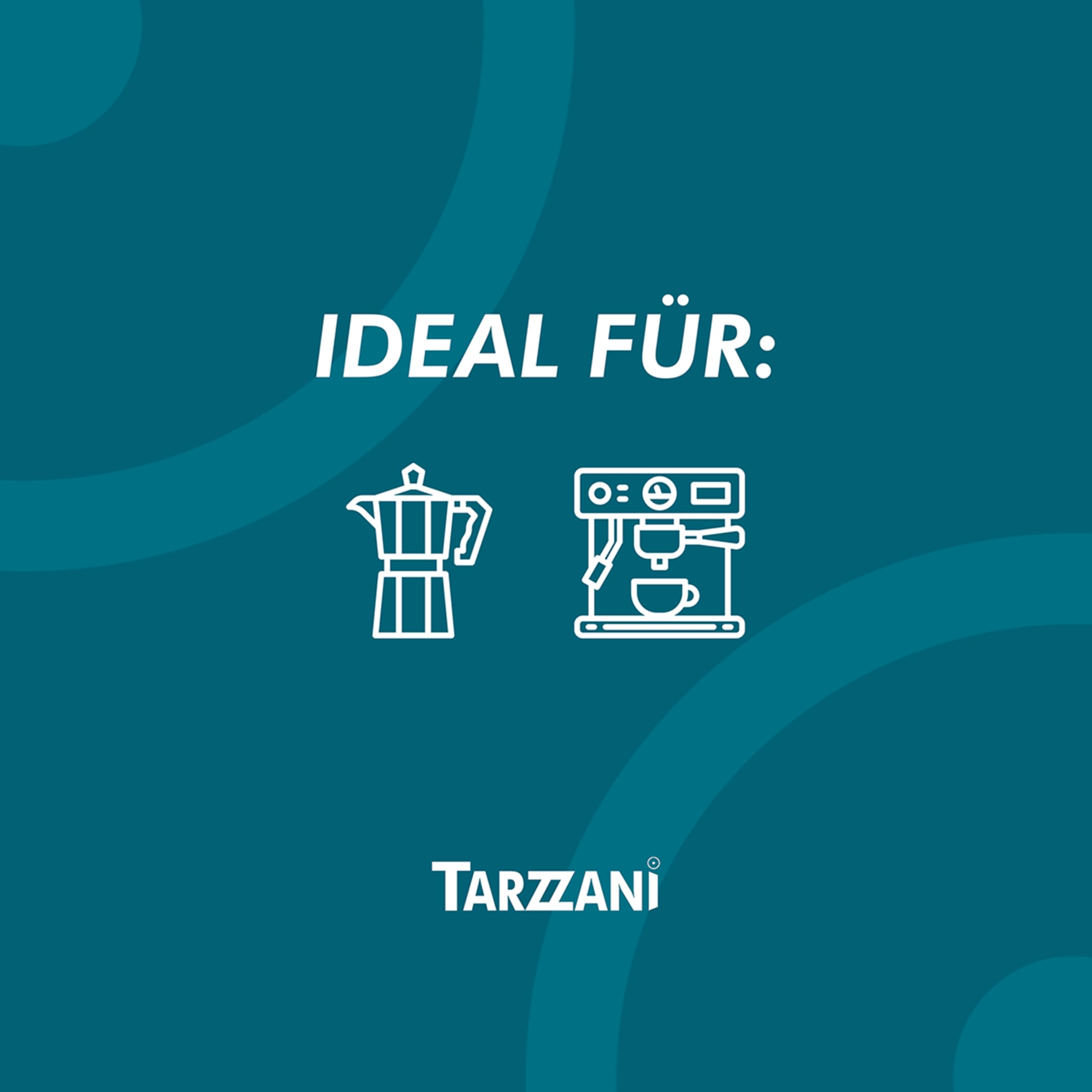 Tarzzani Espressobohnen Amertrino, 1 kg, kräftiger Espresso mit Noten von dunkler Schokolade, 100% Robusta Kaffeebohnen, hoher Koffeingehalt, 60% mehr Koffein