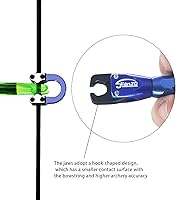 Vista 4 de Lanzador de ayuda de arco compuesto y cuerda de bucle D, ajustable puede girar 360° pulgar liberación arco ayuda aleación de aluminio, ayudas