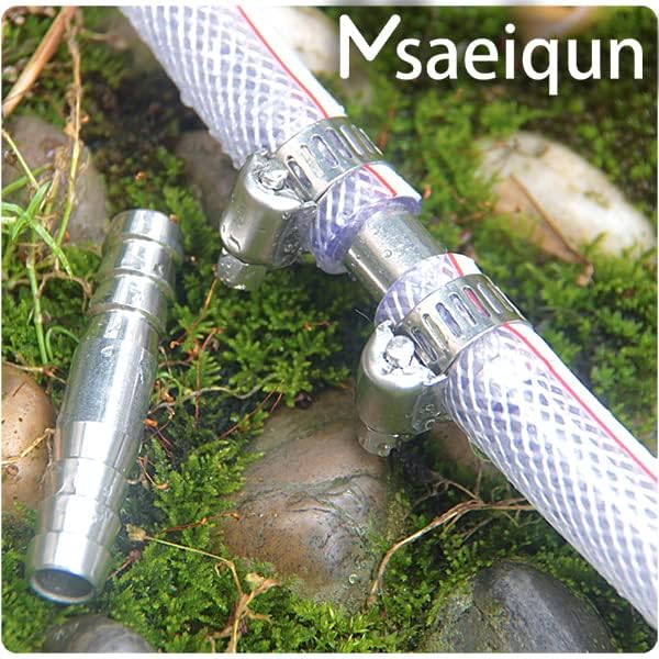 Miniatura 4 de Acoplador redondo de acero inoxidable de 38 pulgadas con abrazaderas de tubo de acero inoxidable para aguacombustibleaire (paquete de 10)