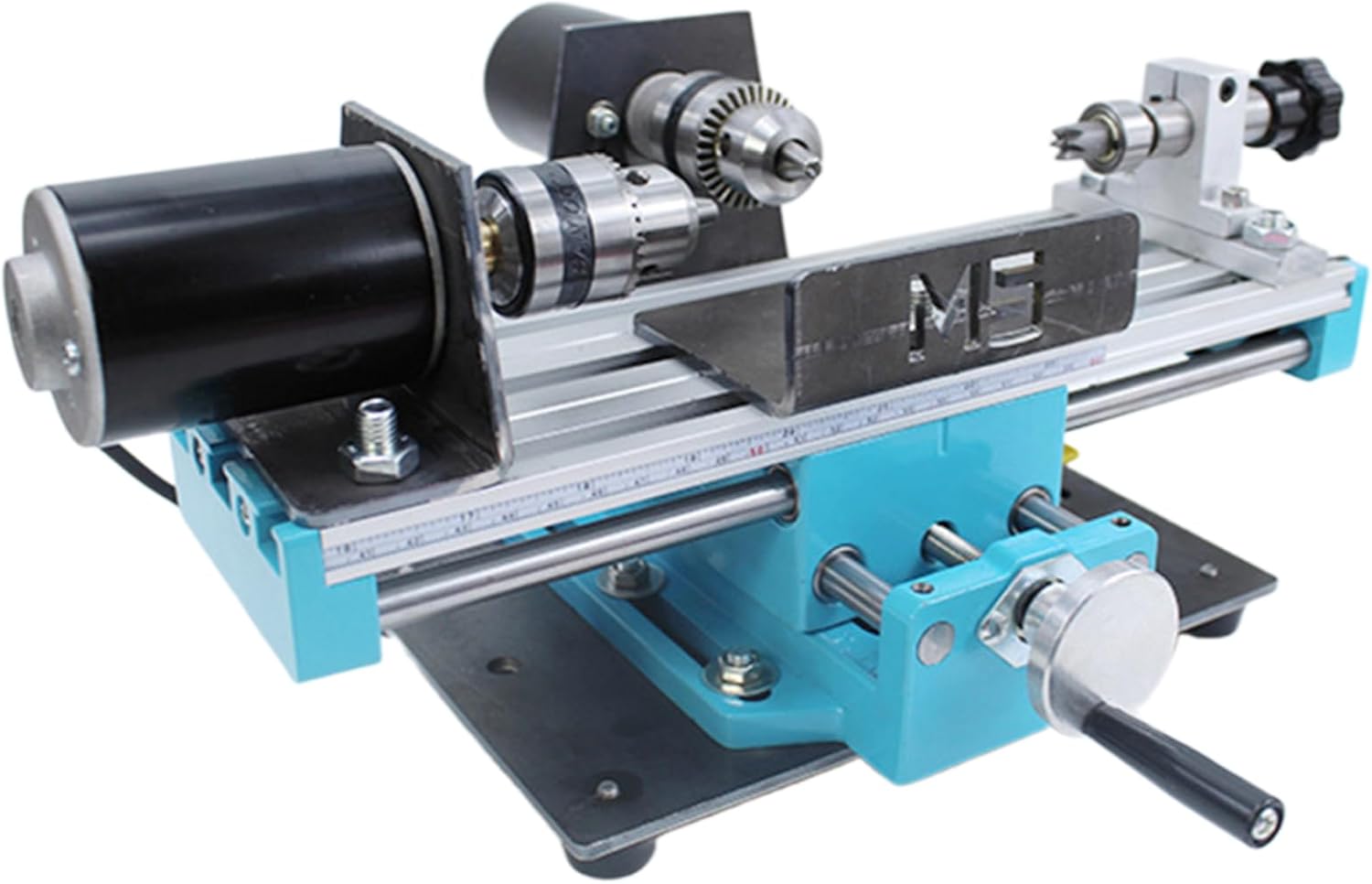 Mini Metal Lathe & Wood Beads Lathe Machine, 7-Speed Adjustable Bench Drill Up to 7000 RPM, DIY Precision Parts Processing Tool
