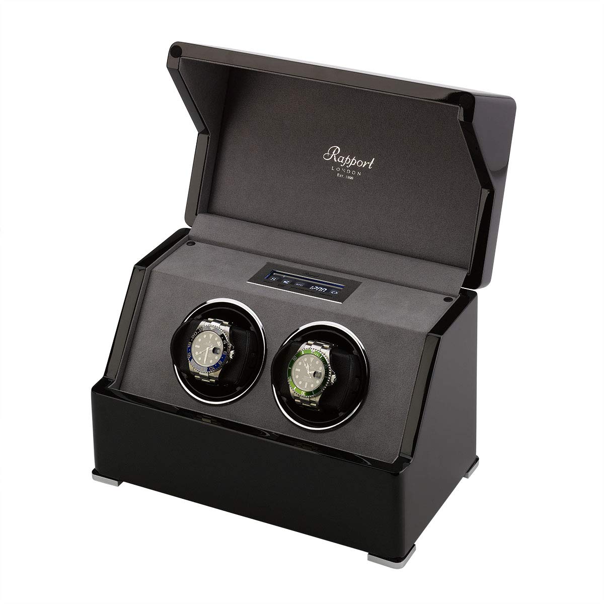 Rapport Perpetua III Duo Watch Winder Touch Screen Ebony Glossy Finish with Soft Velvet Inner