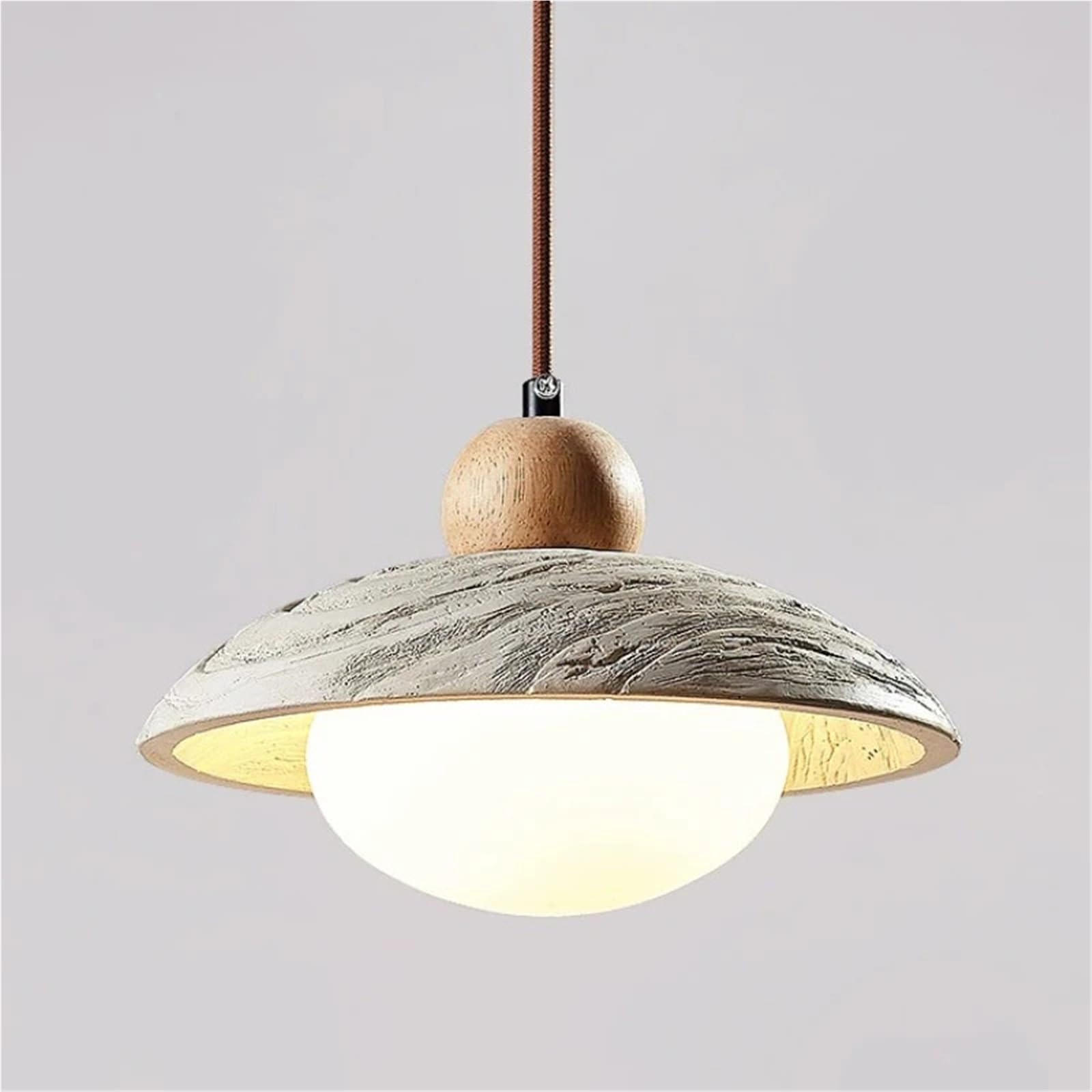 XANAYXWJ Lámpara Colgante de Cemento Estilo lámpara Led, Accesorio de iluminación para Mesa de Comedor, Dormitorio Redondo para Restaurante, decoración, candelabro