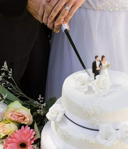 Miniatura 6 de Cuchillo para pastel de boda, serie rosa, pala para sitio de boda, cuchillo de pan, suministros de boda occidental, cuchillo de acero inoxidable,