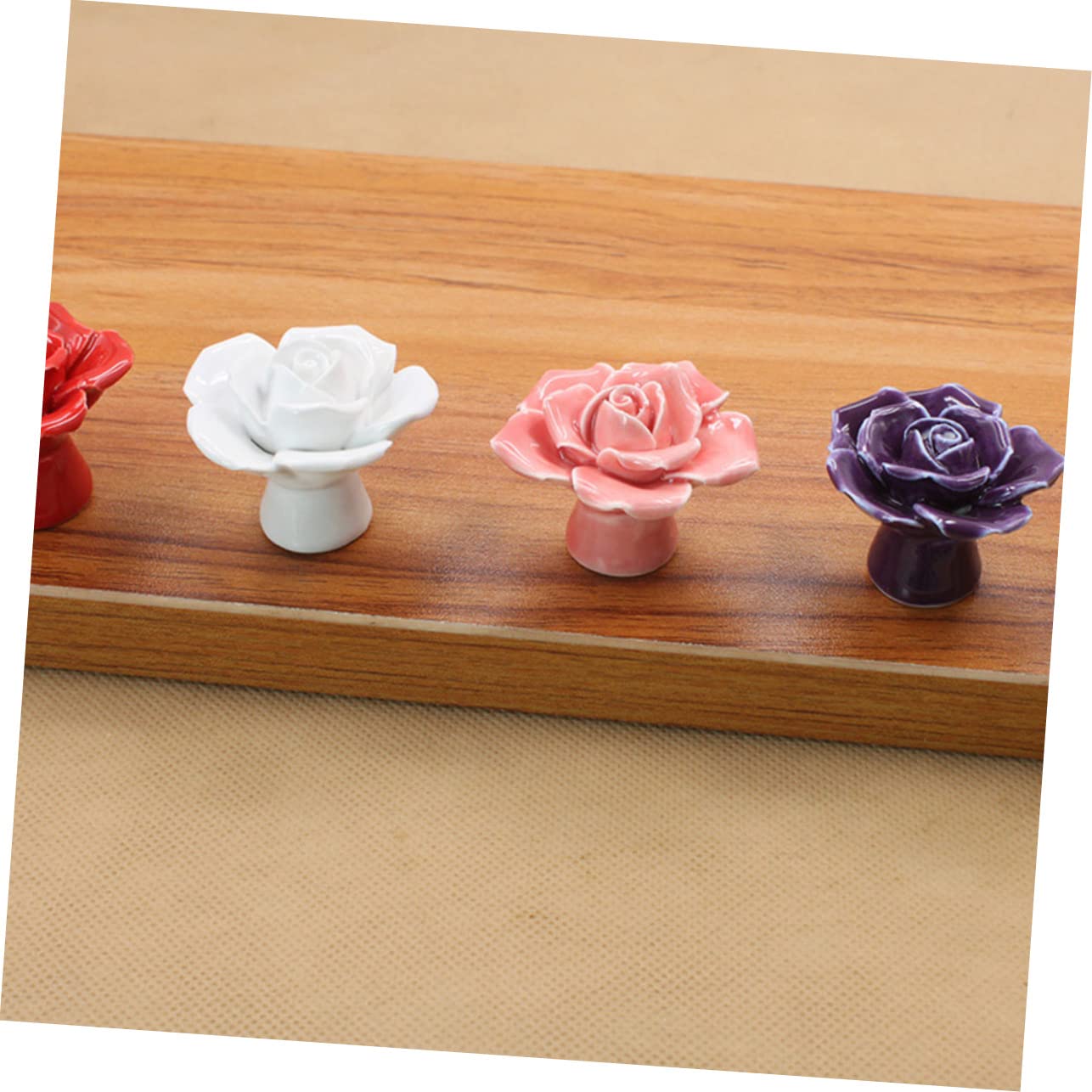 6 Pezzi Manico in ceramica rosa maniglia per tirare la porta pomelli per porte per armadi decorativo antico toeletta maniglia porta maniglie pomelli per cassetti