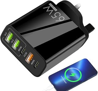 Type C Charging Block Fast, High-Speed, Compact, Portable | Cellphone Charging Block 4 Port for Home Office Car Travel Outdoor Laptop Tablet Cellphone Computer Watch Headphone
